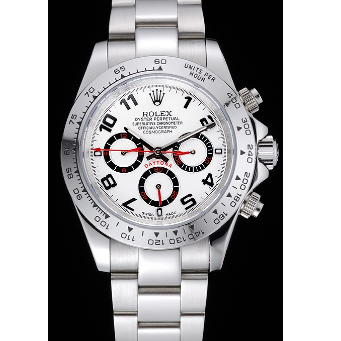 Aaa replica Rolex White Dial Steel Daytona Cosmograph White Bezel 1454242 Stainless 0710